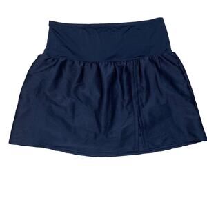 Lands' End Flounce Swim Skirt Skort Brief Bottom black plus 20W